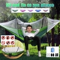 thumbnail image 1 of Fiudx Hamaca Doble de Paracaídas, Antimosquitos, Ligera y Transpirable, Cómoda para Relajarse Al Aire Libre, Portátil y Duradera, Ideal para Tomar El Sol o Acampar, 260 X 140 Cm., 1 of 3