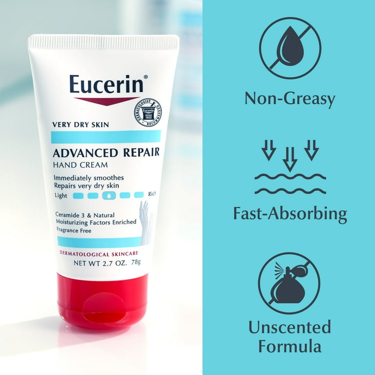 Eucerin Advanced Repair Hand Cream for Dry, Rough Skin, Fragrance
