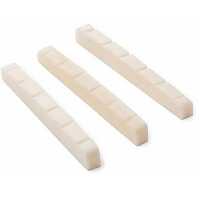Cejuela de hueso puro sin blanquear de 42 mm, cejuela ranurada para guitarra eléctrica Strat Tele, 42 x 3,5 mm