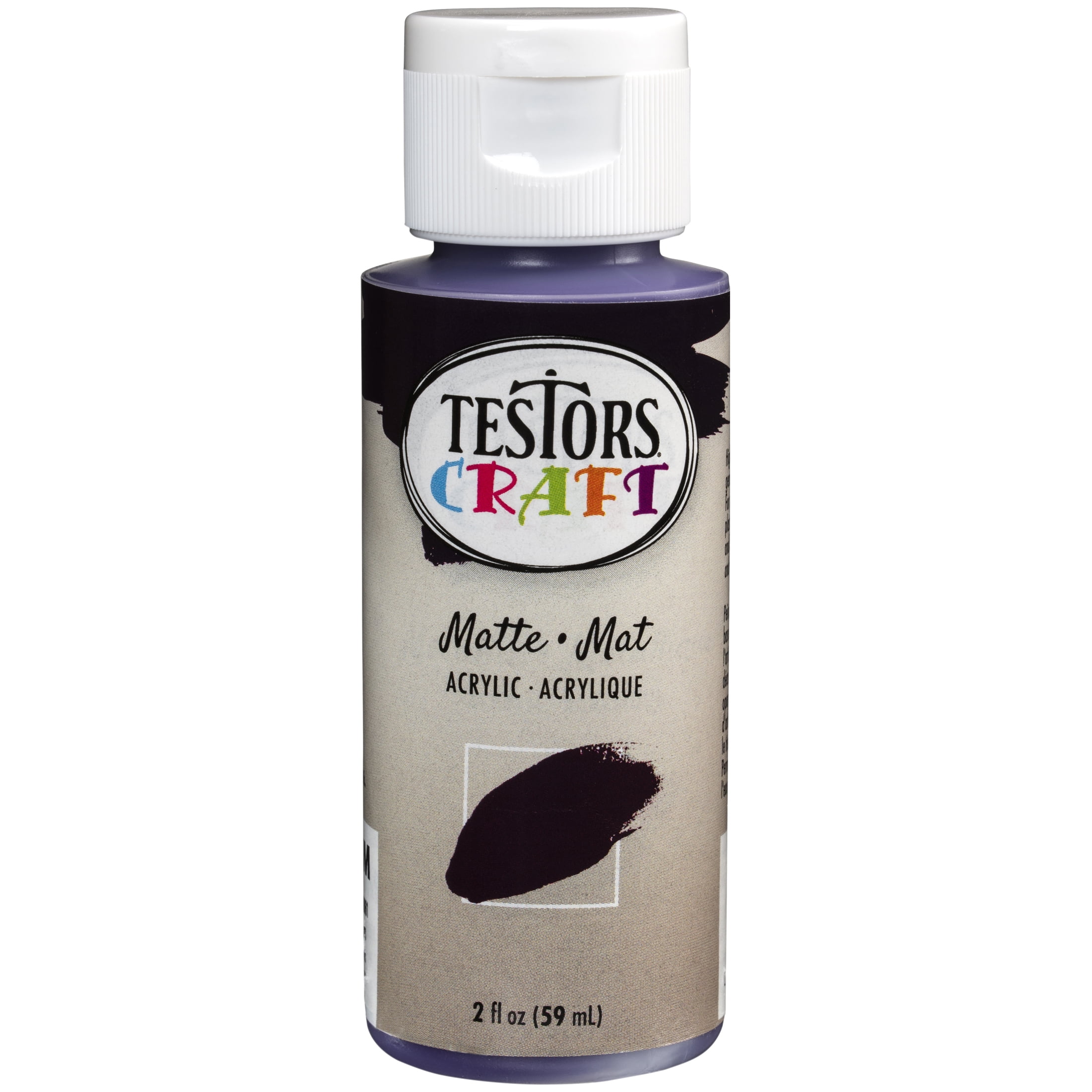 6 Pack, Dark Plum, Rust-Oleum Testors Craft Matte Acrylic Paint- 297482, 2 oz. Bottle