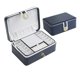 thumbnail image 3 of Caja de almacenamiento para joyas, organizador de pendientes, caja de anillo de doble capa, colgantes, contenedor de embalaje de almacenamiento Ropa, zapatos y accesorios Miscelánea Azul marino Minnieouse  AP017782-02, 3 of 6
