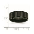 thumbnail image 6 of Titanium Brushed and Polished Black IP-plated 8mm Grooved Band, 6 of 6