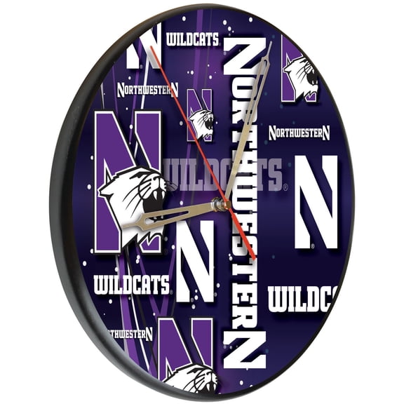 Northwestern University 13" Solid Wood Clock