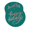 thumbnail image 1 of Inkdotpot Pack Of 100 Real Rose Gold Foil Paper Tags Happy Holiday Favor Hang Tags, 1 of 1
