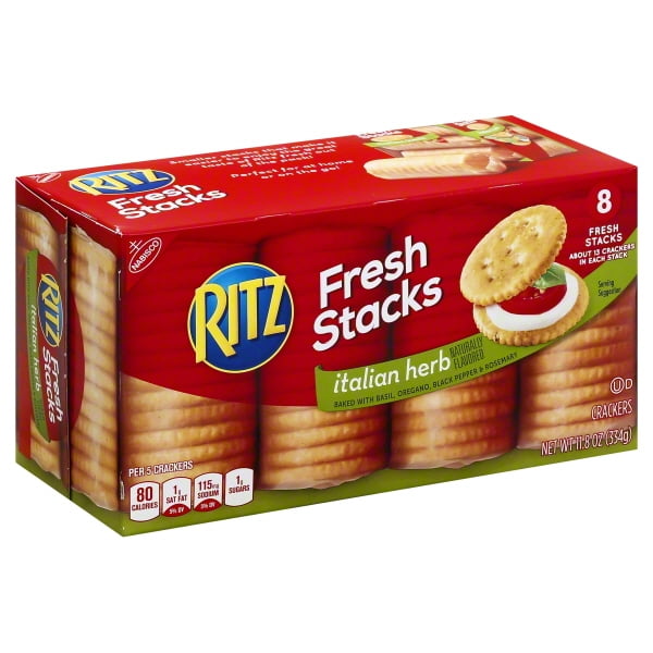 Nabisco Ritz Fresh Stacks Italian Herb Crackers, 11.8 Oz., 8 Count