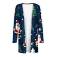 thumbnail image 5 of WXLWZYWL Christmas Cardigans for Women Chrismas Tree Printed Casual Long Sleeved Shirt Cardigan Tops with Pockets, 5 of 6