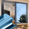 thumbnail image 4 of DLMCUH Window Tint for Home Window Privacy Film One Way Mirror Tinting Film Daytime Static Cling Sun Blocking Blackout Anti UV Reflective(O,12"x39"), 4 of 5