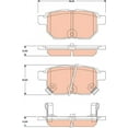 thumbnail image 2 of TRW TPC1423 Premium Ceramic Rear Disc Brake Pad Set Fits select: 2010-2015 TOYOTA PRIUS, 2017 TOYOTA COROLLA IM, 2 of 3