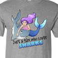thumbnail image 4 of Inktastic Just a Girl Who Loves Sharks- Mermaid T-Shirt, 4 of 5