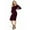 Wine, variant on Side Ruched Pregnancy Dress Long Sleeve Maternity Clothes for Women