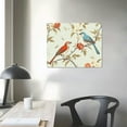 thumbnail image 3 of COMIO Chinese Style Canvas Wall Art Manor Blush Chinoiserie Peacock Bird Floral Canvas Print Wall Artwork Ready to Hang Rustic Wall Plaque Poster for Home Office Living Room Bedroom Decoration, 3 of 4