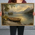 thumbnail image 6 of Lake Scenery Boat Artwork Horizontal Canvas Wall Art with Lightweight Foam Frame - Durable and Ready to Hang, Modern Decorative Print for Living Room, Bedroom, Or Office, 6 of 7