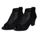 thumbnail image 1 of BRIGHTFUFU par de sandalias de tacón alto de gasa hueca, con tacón grueso y boca de pez, elegantes sandalias femeninas (negras, talla 41, 8.5 EE. UU., 6 Reino Unido, 40 UE, 10.0215 pulgadas), 1 of 7