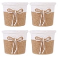 thumbnail image 1 of MasteelfCA 4pcs Imitation Paper-woven Flowerpots Plant Pots Simple Plants Container, 1 of 7