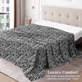 thumbnail image 3 of California King Flat Sheet Only, 1 Piece, 800 Thread Count, 100% Egyptian Cotton, Sateen Weave, Soft & Breathable, Zebra Print , Hotel Quality, 3 of 4