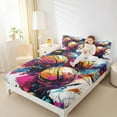 thumbnail image 4 of Feelyou Basketball Sports Teens Bed Sheets, Splash Watercolor King Sheets, Simple Graffiti Style Sheet Set, Microfiber Bedroom Decor, 4-Piece, 4 of 7