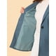 thumbnail image 5 of Abrigo largo clásico de mujer con solapa muesca y mangas largas XS gris azul, 5 of 7