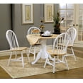 thumbnail image 2 of Allison 5-piece Round Drop Leaf Dining Table Set White, 2 of 10