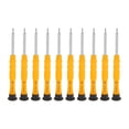 thumbnail image 1 of 10pcs PH1.2 Mini Phillips Screwdriver 3mm Shank Magnetic Cross Head 87mm Length for Small Appliances Repairs, Yellow, 1 of 7