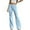 Light Blue, variant on Womens Pants Dark Brown Drawstring Waist Tassel Detail Flared Leg Soft Fabric Slim Fit Casual Daily Wear Coffee Dates Stylish Comfortable Pants