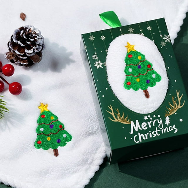 ABPWLY Christmas Hand Towels Decorative Towels Set For Drying Cleaning Cooking And Baking Embroidered Christmas Holiday Towels Gift Set Clearance shower towels Canada Days towel set