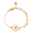 White, variant on Jewelry Daisy Flower Charm Bracelet - Gold - Toned Chain Bracelet with Colorful Beads for Women