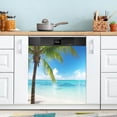 thumbnail image 5 of Coolnut Beach Palm Dishwasher Magnet Sticker, Refrigerator Magnetic Cover, Fridge Panels, Home Cabinet Decals Appliances Stickers, 23"x 26", 5 of 6