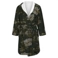 thumbnail image 4 of Women's Fleece Plush Robe Long Warm Plush Bathrobe Loungewear Jacket Printed Comfort Robe, 4 of 5