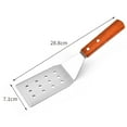 thumbnail image 6 of Dengjunhu Stainless Steel Spatula with Strong Wooden Handle – Professional Food Flipper Scraper for Grilling, Cooking, Baking Cakes & Cookies for Your Home Kitchen and Restaurants, 6 of 7