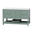 thumbnail image 5 of Lakeshore 60" Single Bathroom Vanity with Sage Green Cabinet and Engineered White Top, 5 of 6