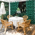 thumbnail image 2 of 1 Panel Outdoor Curtains for Patio Waterproof 54"x108" Green Leopard Print Weatherproof Privacy Outsides Curtains, Farmhouse Abstract Animal Patterned Grommet Thermal Drapes for Cabana Porch Pergola, 2 of 8