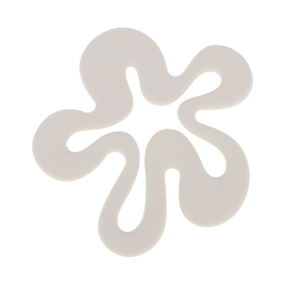 Unique Bargains 1 Pc Flower Silicone Coaster White