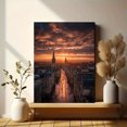 thumbnail image 6 of Tudor Architecture Cherry Blossom Canvas Print, Elegant Scenic Wall Decor for Living Room, Bedroom & Apartment, 6 of 8
