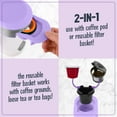 thumbnail image 3 of Nostalgia MyMini Single Serve Coffee Maker, Brews K-Cup & Other Pods, Serves up to 14 Ounces, Tea, Hot Chocolate, Hot Cider, Lattes, Reusable Filter Basket Included, Lavender, 3 of 7