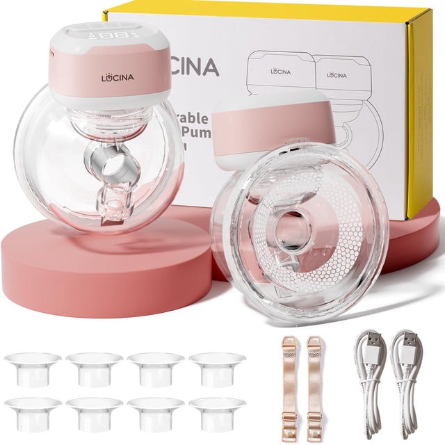 Extractor de leche portátil manos libres Lucina Baby, 3 modos, 9 niveles