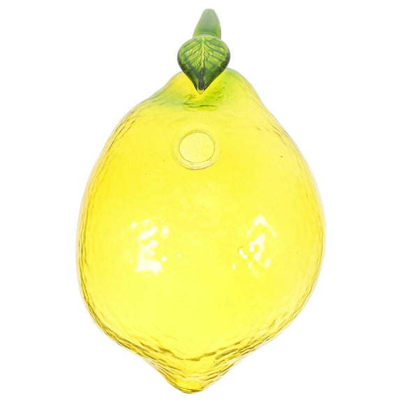 Hemoton Creative Lemon Shaped Glass Vase Fruit Themed Decorative Vase Small Glass Flower Vase Mini Glass Centerpiece Vase for Living Room Wedding