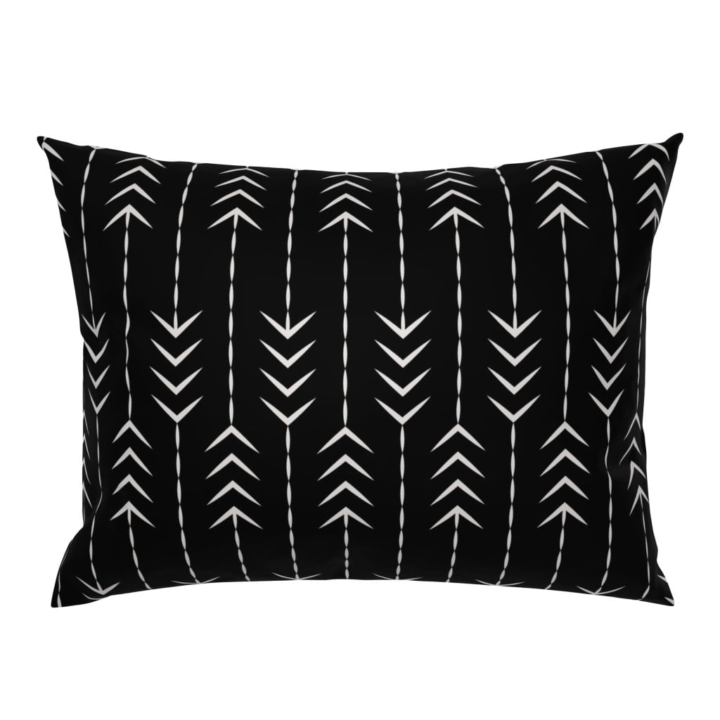 Arrow Black And White Mudcloth African Pillow Sham by ...