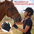 thumbnail image 3 of Guantes de equitación para mujer, doma para mujer, trabajo de invierno, jardinería, guantes negros para conducir, carreras, guantes ecuestres JM, 3 of 5