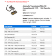 thumbnail image 2 of Automatic Transmission Filter Kit - Compatible with 1975 - 1986 Chevy K20 1976 1977 1978 1979 1980 1981 1982 1983 1984 1985, 2 of 2