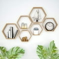 thumbnail image 2 of NEX 3" x 15" Rustic Brown Floating Shelf Set of 3, 2 of 9