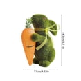 thumbnail image 3 of yulier Flocked Easter Bunny Cute Rabbit Figurine Easter Gift Toy Green Faux Moss Bunny Ornament Spring Easter Decorations Table Centerpiece, 3 of 6