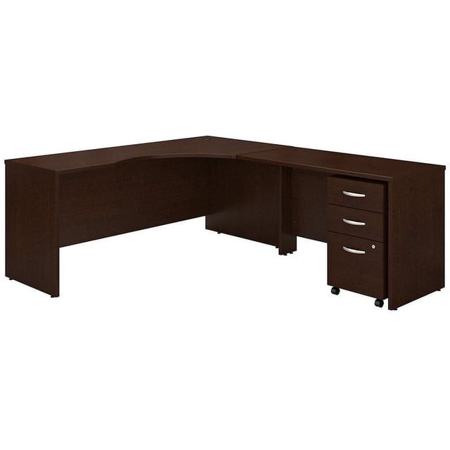 Bureau d'Angle Droitier Série C 72W avec Retour et Armoire Mobile
