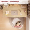 thumbnail image 3 of Small Computer Desk Simple Style Office Desk Study Work Table for Home Bedroom Writing Desk, White, 3 of 5