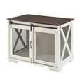 thumbnail image 6 of Tcbosik Dog Crate Furniture with Sliding Door, 37 inch Indoor Dog Kennel with Flip-up Top and Detachable Divider, Decorative Dog Cage Table for Small/Medium Dogs, White, 6 of 7