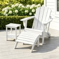 thumbnail image 7 of Folding Adirondack Ottoman set of 2, HDPE Outdoor Adirondack Chair Footrest for Outside Indoor,19.7in W,White(Set of 2), 7 of 7