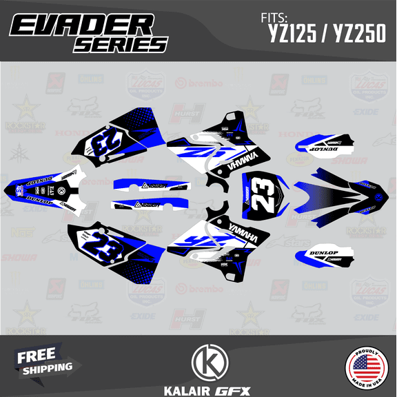 Kalair GFX Graphics Kit for Yamaha YZ125 (2015-2021) Evader Series