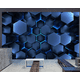 thumbnail image 4 of Papel de pared beibehang Papel tapiz de escritorio de recepción de bar de Internet con tecnología de metal hexagonal geométrico moderno personalizado, 4 of 5