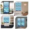 thumbnail image 7 of Summer Coastal Window Privacy Film Abstract Ocean Wave Blue Teal Stripes Decorative Glass Window Film UV Blocking Static Cling Non-Adhesive Sticker Covering for Home Door 23.6 x 59 inches, 7 of 7