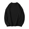 thumbnail image 3 of Voska Men's Casual Long Sleeves Crewneck Sweatshirts Solid Color Classic Pullover Lightweight Slim Fit Tops Black L, 3 of 4