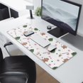 thumbnail image 2 of Long Mouse Pads for Desk,White Christmas Gingerbread Man Pattern Desk Mats on Top Of Desks, Desk Mouse Pad Extra Large with 3mm Non-Slip Base and Stitched Edge for Gaming,Office,Work,Home 31.5x11.8in, 2 of 5